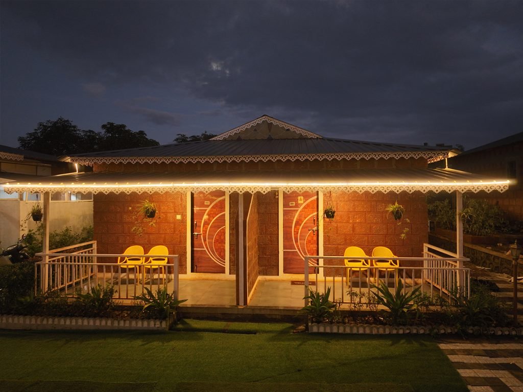 Charming Lal Chira (Kokani) Cottage made from natural materials.